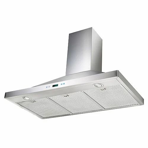 Commercial exhaust island hood with filters fabricated by Samrat Engineering